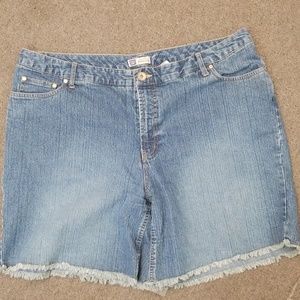 Faded glory stretch frayed shorts. Size 22 new.